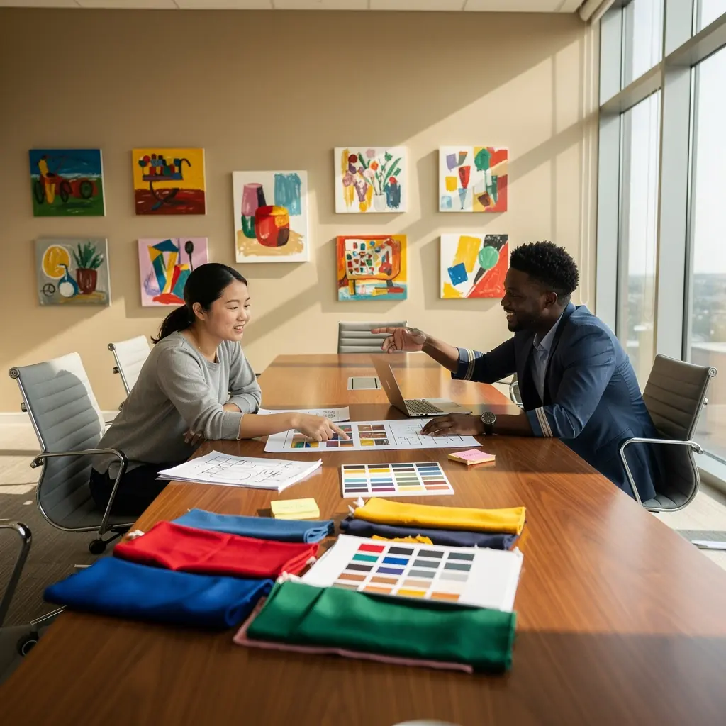 Znakowanie przestrzeni biurowej z czytelnymi i estetycznymi oznaczeniami, dostosowanymi do stylu wnętrza.